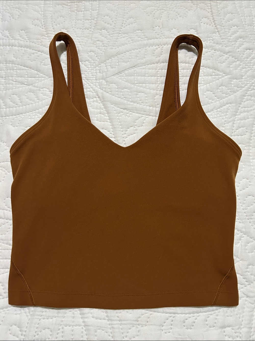 LULULEMON Align Tank Top •V-Neck Crop• Copper Brown Sz: 2